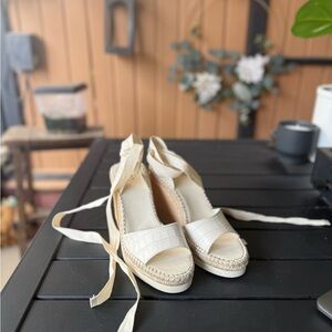 Vince Camuto Women's Bendsen Ankle Wrap Wedge Sandals